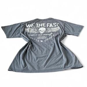 Vintage Speed and Strength Skull Wings Graphic Tee Size Medium